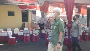 Gubernur Jateng Apresiasi Vaksinasi Merdeka Candi di Polres Purbalingga